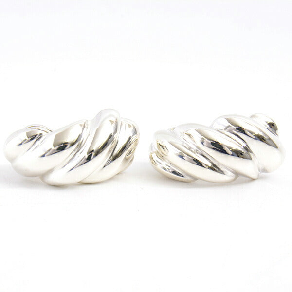 Hermes Silver Twist Design Earrings