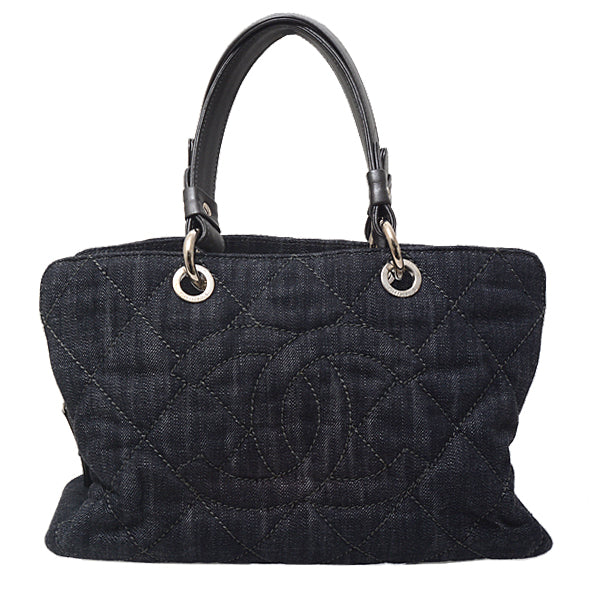 Chanel Denim Leather Handbag for Women