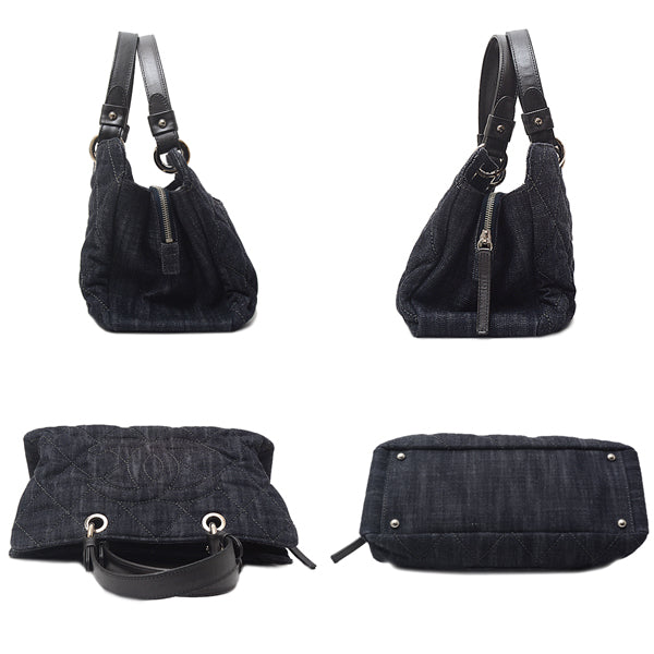 Chanel Denim Leather Handbag for Women