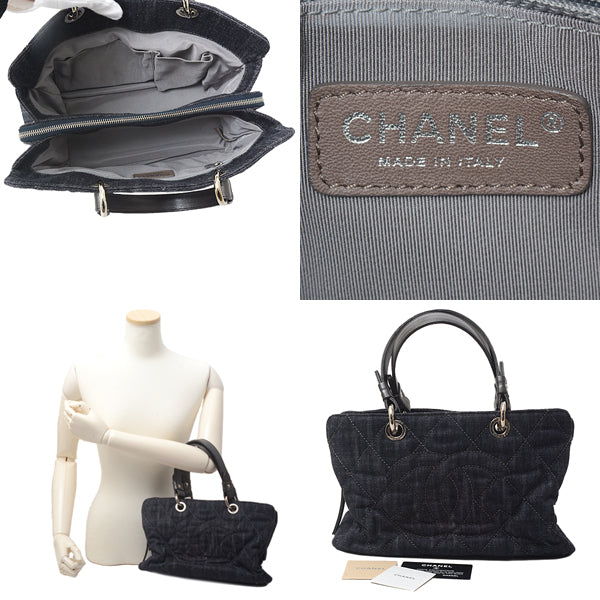 Chanel Denim Leather Handbag for Women