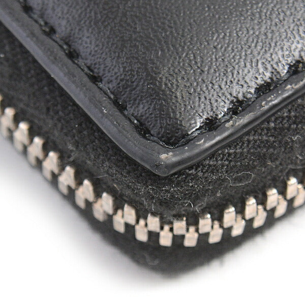 Bottega Veneta Leather Compact Zippy Wallet Black in Great Condition