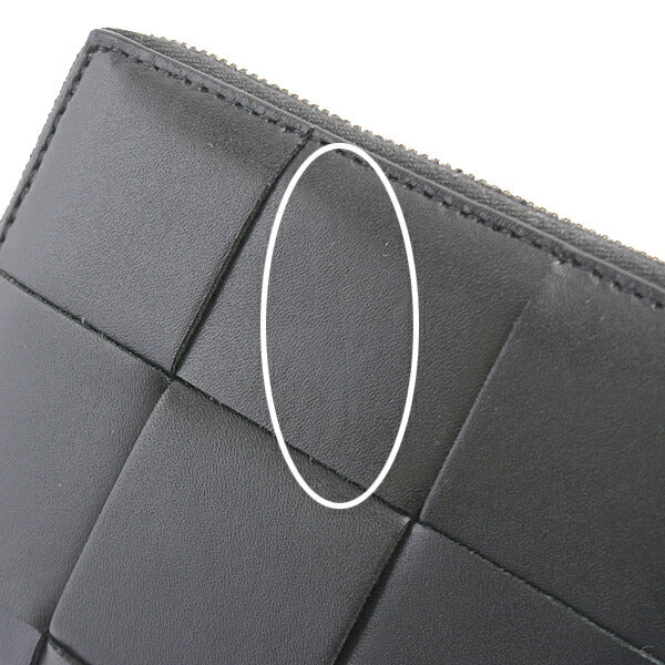 Bottega Veneta Leather Compact Zippy Wallet Black in Great Condition