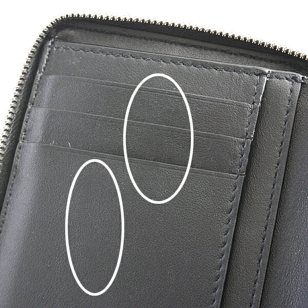 Bottega Veneta Leather Compact Zippy Wallet Black in Great Condition