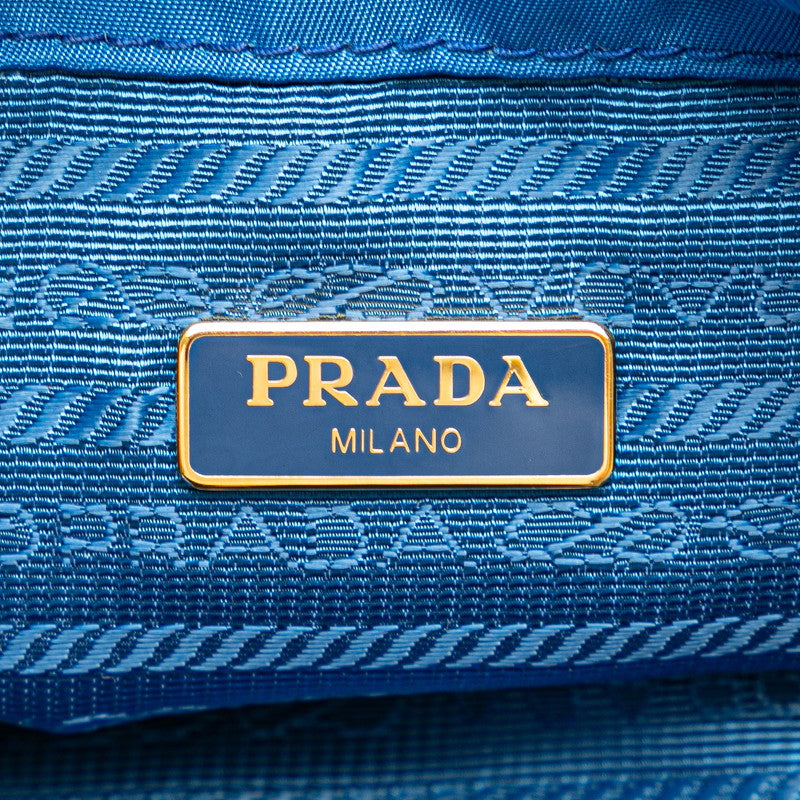 Prada Nylon Leather Logo Pouch