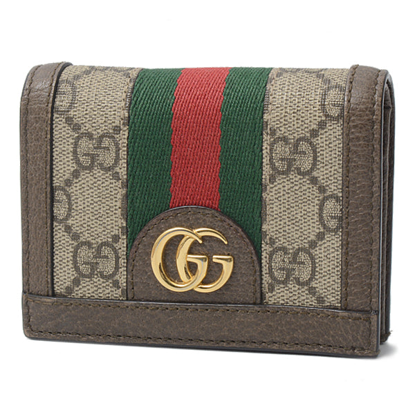 Gucci GG Supreme Canvas Beige Bifold Wallet 523155 in Great Condition