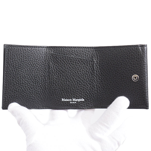 Maison Margiela Black Leather Trifold Wallet S35UI0529 in Great Condition