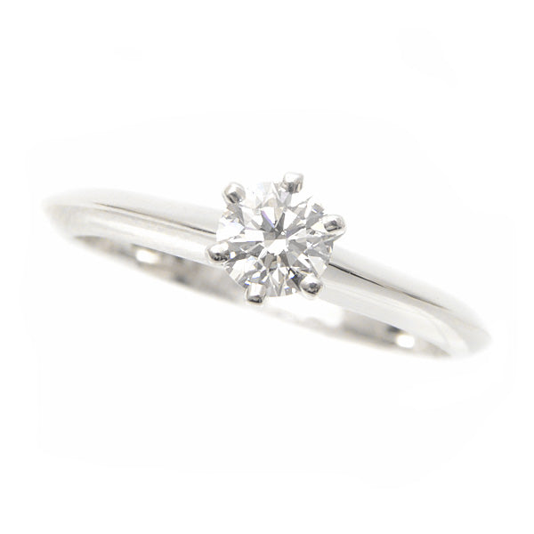 Tiffany & Co PT950 Platinum Diamond Solitaire Ring D0.30ct Size 8 in Great Condition