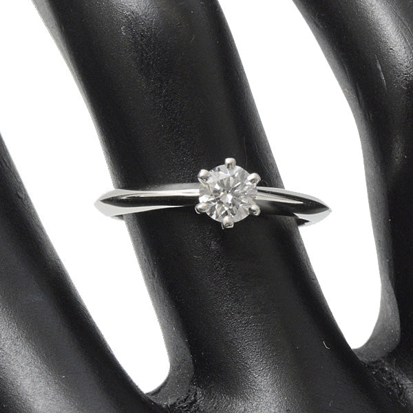 Tiffany & Co PT950 Platinum Diamond Solitaire Ring D0.30ct Size 8 in Great Condition