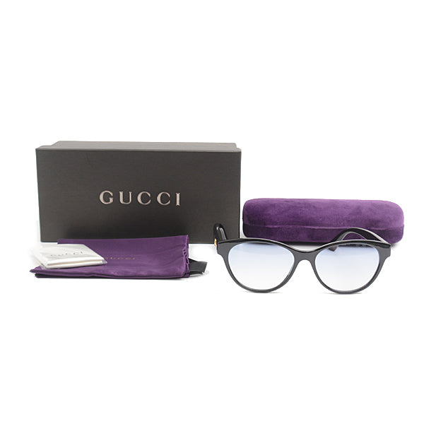 Gucci Unisex Asian Fit Fox Sunglasses GG Logo Black in Great Condition