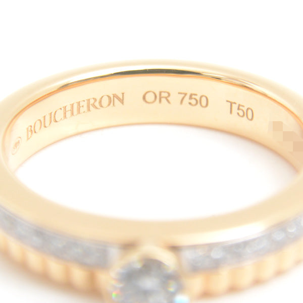 Boucheron Quatre Radiant Solitaire Diamond Ring 750YG×WG 50