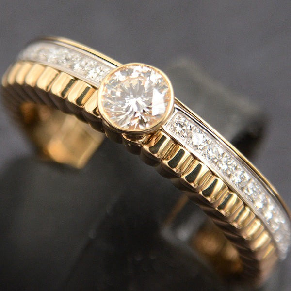 Boucheron Quatre Radiant Solitaire Diamond Ring 750YG×WG 50