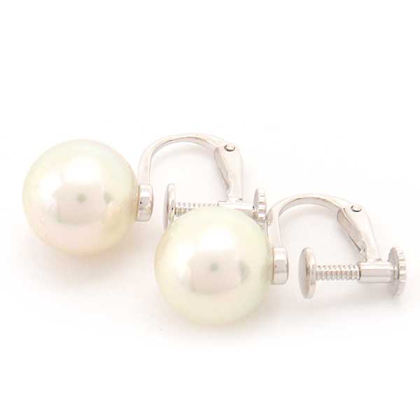 Tasaki 750WG Pearl Earrings 9.9mm White Gold