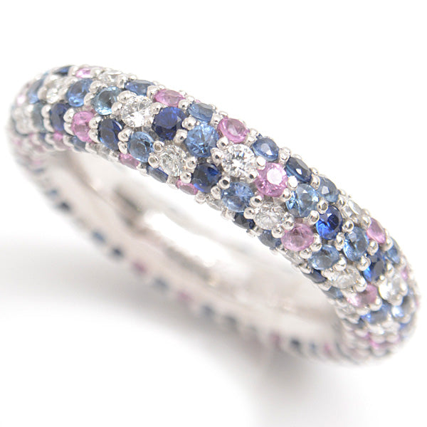 Ponte Vecchio Eterno Diamond Sapphire Ring K18WG 9