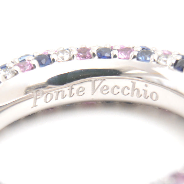 Ponte Vecchio Eterno Diamond Sapphire Ring K18WG 9