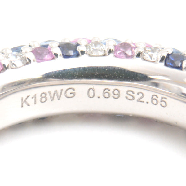 Ponte Vecchio Eterno Diamond Sapphire Ring K18WG 9