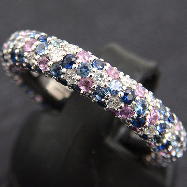 Ponte Vecchio Eterno Diamond Sapphire Ring K18WG 9