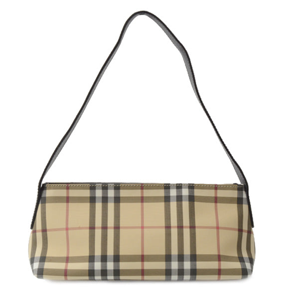 Burberry Canvas Nova Check One Shoulder Bag Beige in Very Good Condition