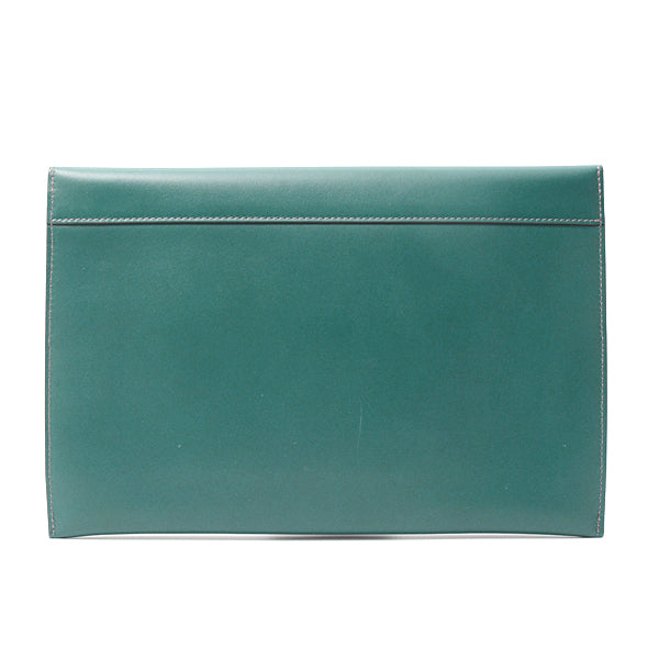 Cartier Leather Clutch Bag Green in Great Condition