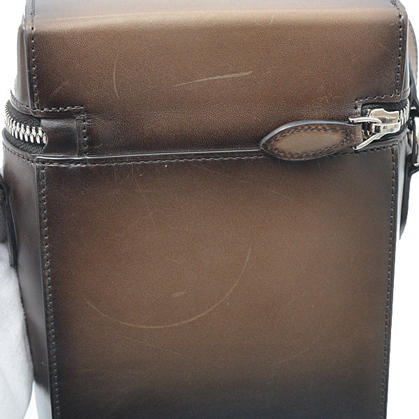 Berluti Leather Messenger Bag Brown in Great Condition