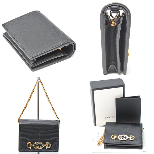 Gucci Zumi Leather Chain Wallet 570660