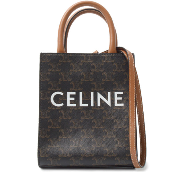 Celine Trionf Mini Vertical Cab 2WAY Bag Handbag PVC 194372