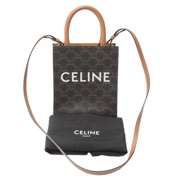 Celine Trionf Mini Vertical Cab 2WAY Bag Handbag PVC 194372