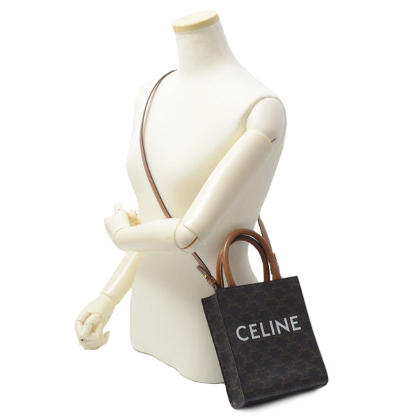 Celine Trionf Mini Vertical Cab 2WAY Bag Handbag PVC 194372