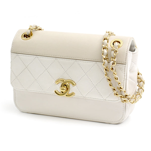 Chanel Calf Leather Coco Mark Chain Shoulder Bag