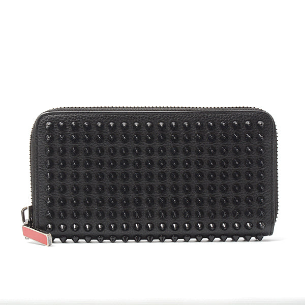 Christian Louboutin Leather Spiked Zip-Around Wallet