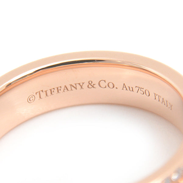 Tiffany & Co Diamond T Narrow Full Pave Ring 9 Pink Gold