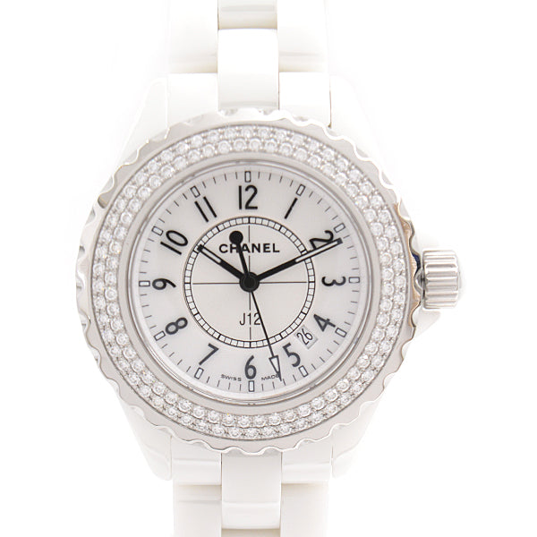 Chanel J12 Diamond Bezel Quartz Watch H0967 in Great Condition