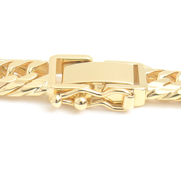 K18 Yellow Gold M-Cut Triple Chain Bracelet 20g in Great Condition