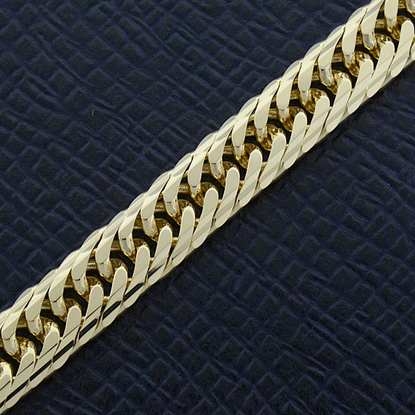 K18 Yellow Gold M-Cut Triple Chain Bracelet 20g in Great Condition