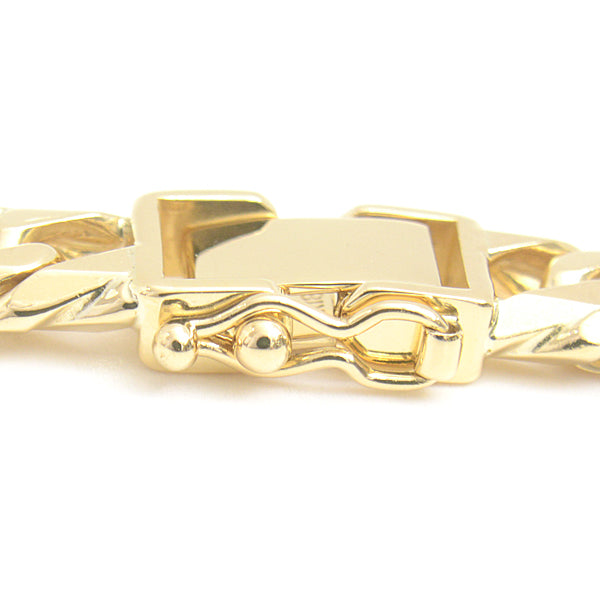 K18 Yellow Gold Bracelet 6-Sided Double