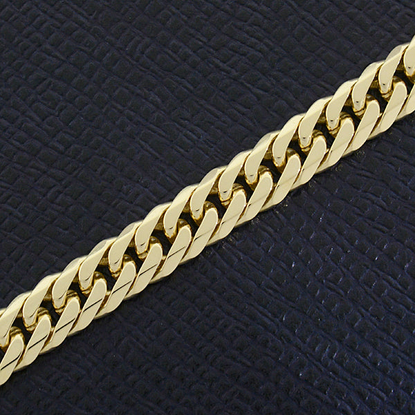 K18 Yellow Gold Bracelet 6-Sided Double