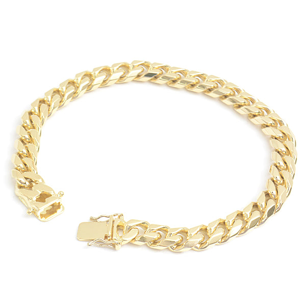 K18 Yellow Gold Bracelet 8-Cut 50g 20cm