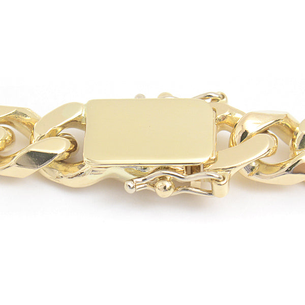 K18 Yellow Gold Bracelet 8-Cut 50g 20cm