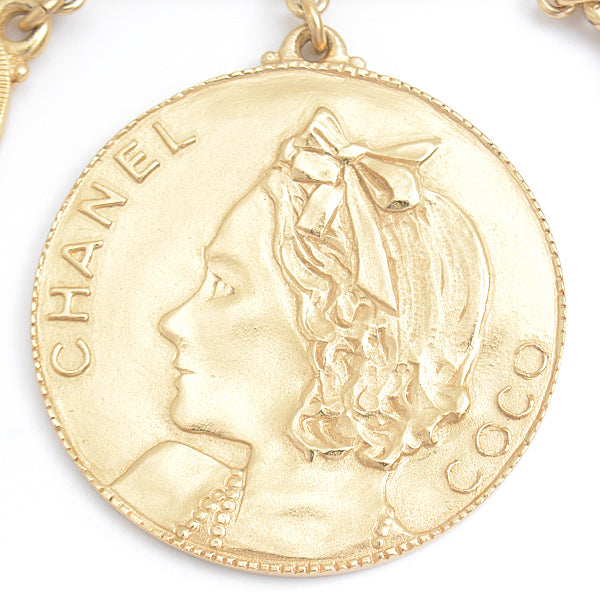 Chanel Coco Coin Brooch Gold