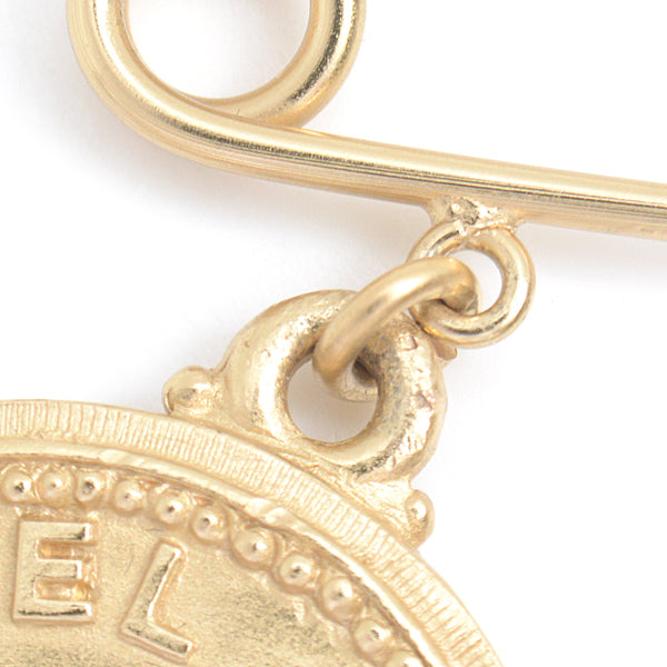 Chanel Coco Coin Brooch Gold