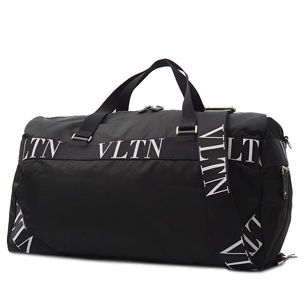 Valentino Nylon Logo Boston Bag Black UY2B0733