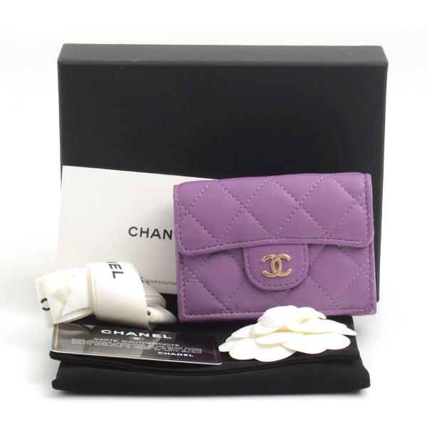 Chanel Matelasse Lambskin Compact Wallet AP0230