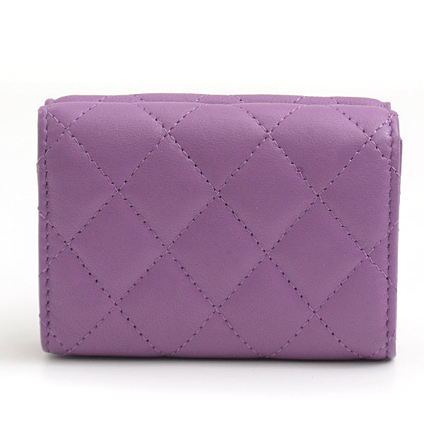 Chanel Matelasse Lambskin Compact Wallet AP0230