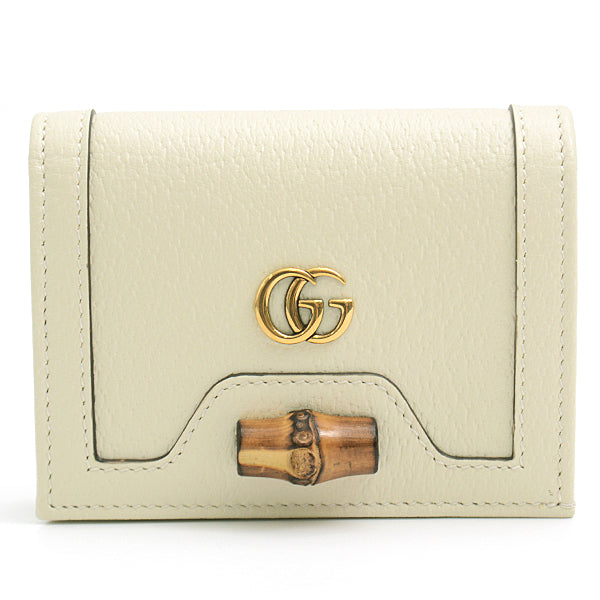 Gucci Leather Bamboo Compact Wallet 658244 in Great Condition