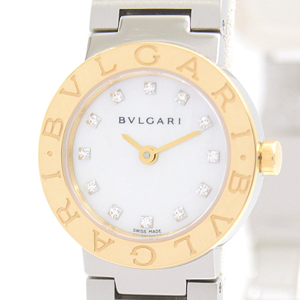 Bvlgari Ladies Watch SS×YG Quartz 12P Diamond Index BB23SG in Great Condition