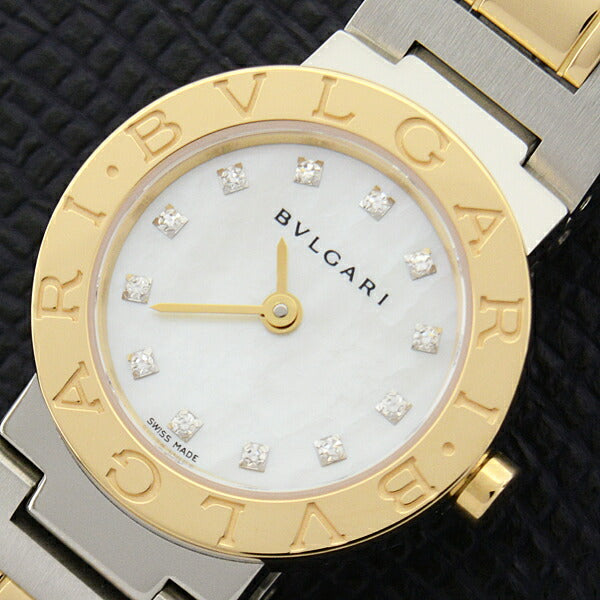 Bvlgari Ladies Quartz Watch SS YG Diamond BB23SG