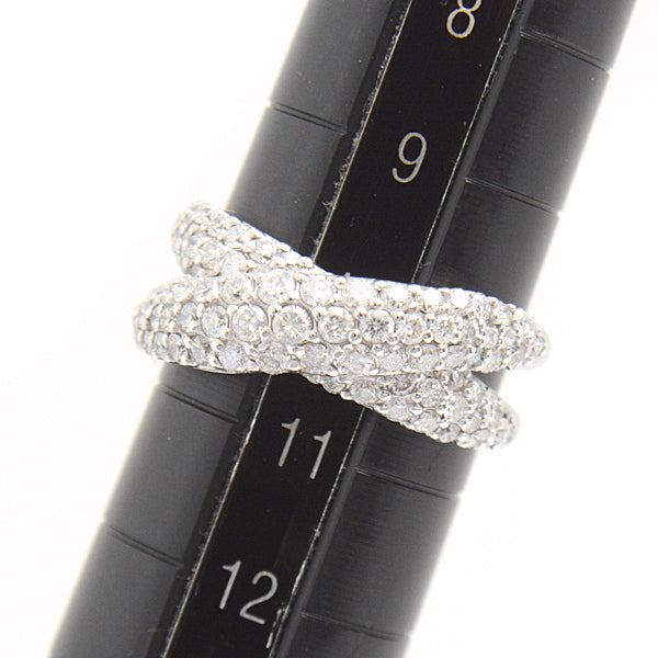 Ponte Vecchio Diamond Cross Ring 10号 750WG White Gold