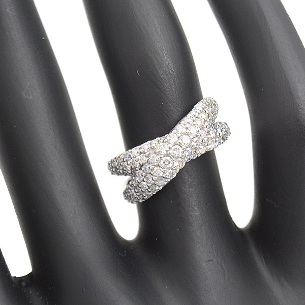 Ponte Vecchio Diamond Cross Ring 10号 750WG White Gold