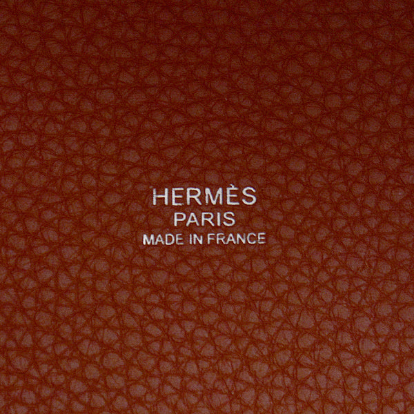 Hermes Picotin Lock MM Handbag Brick Red Clemence