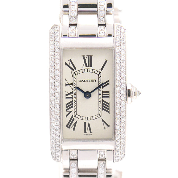 Cartier Tank Americaine SM Quartz Watch 750WG Diamond