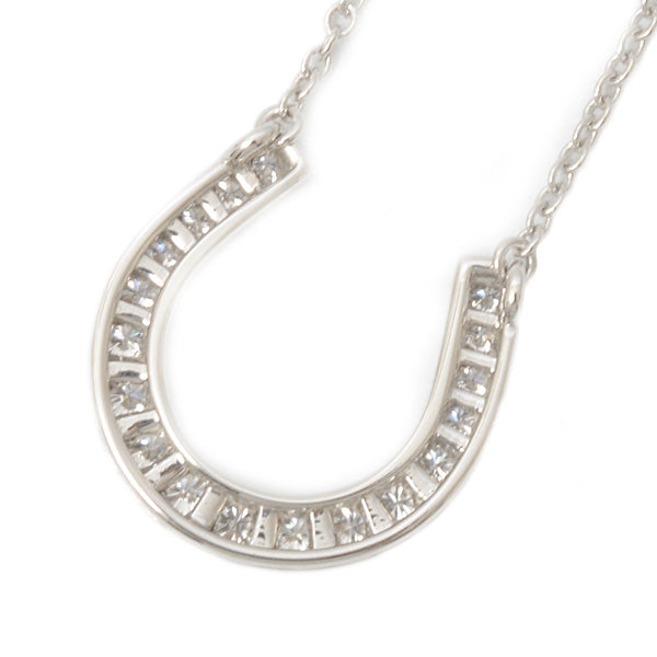 Tiffany & Co PT950 Diamond Horseshoe Necklace